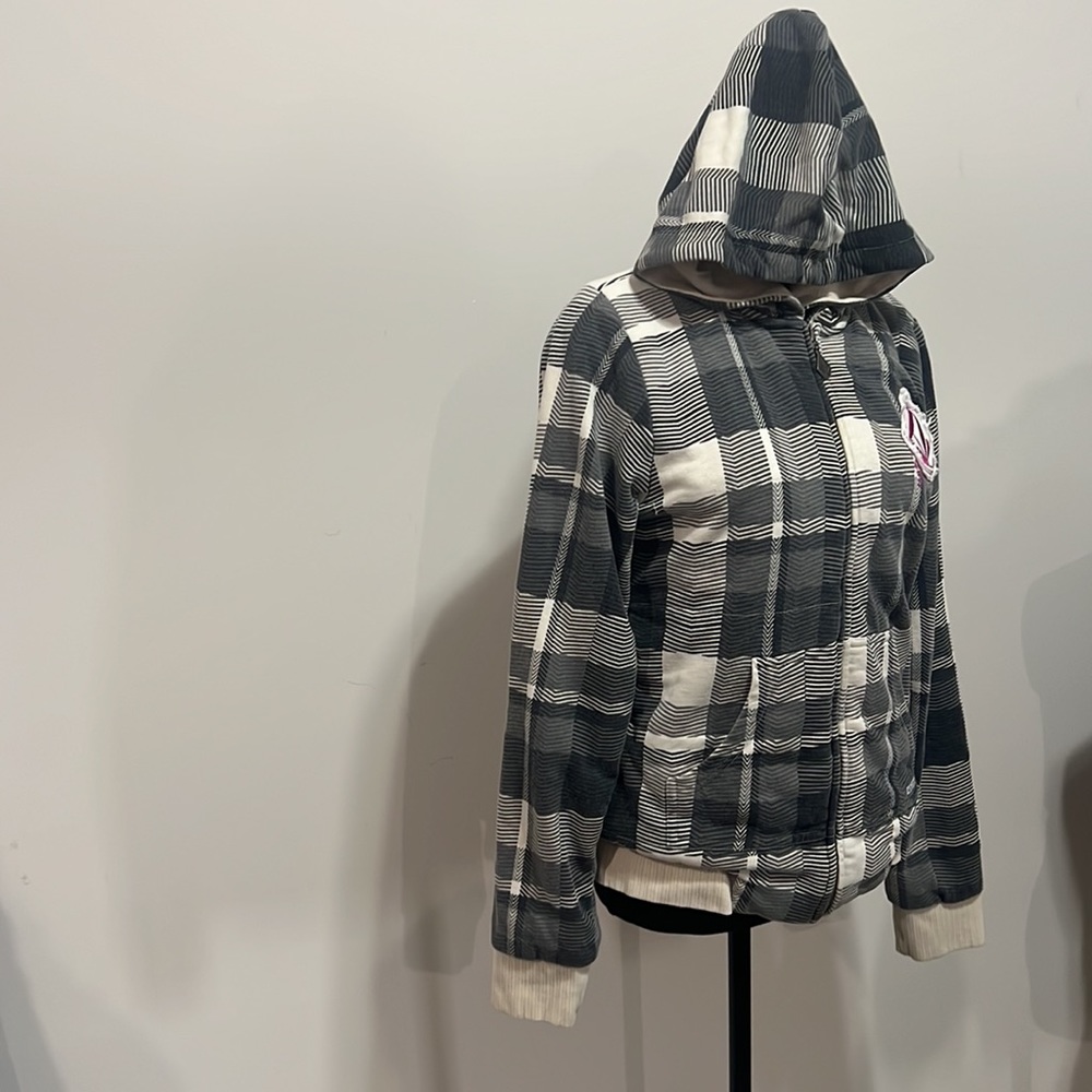 Volcom Jacket Size M Square Ivory And Grey Lining… - image 2